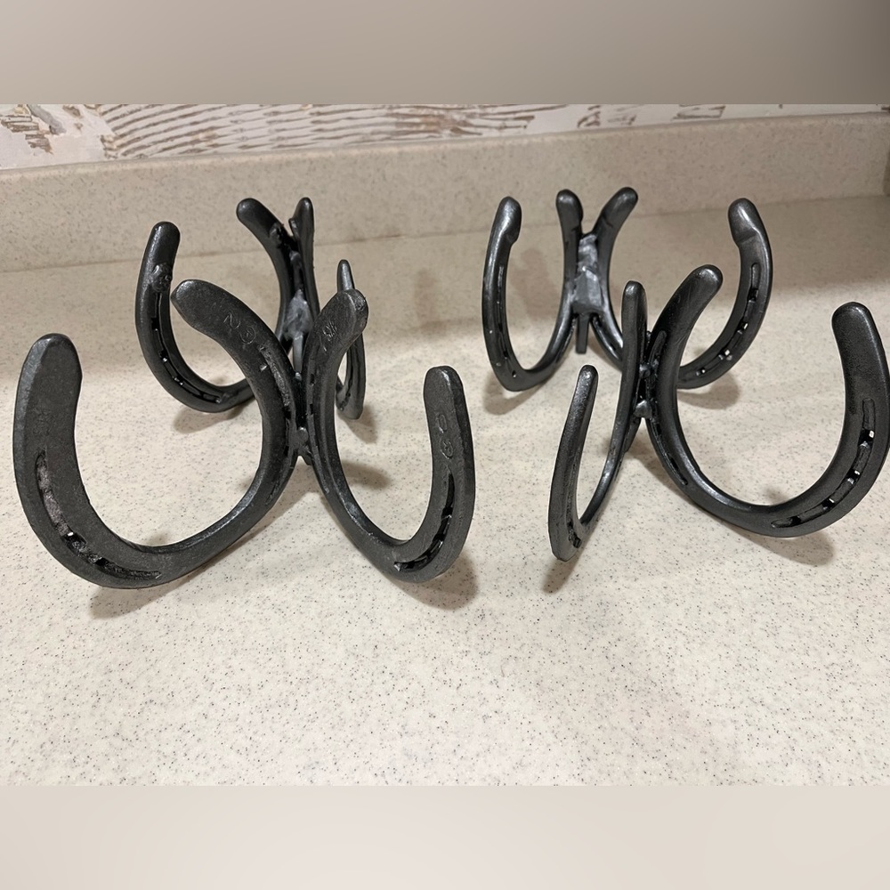 NO BUNDLES due to weight Handmade horseshoe picture frame/ plate holders